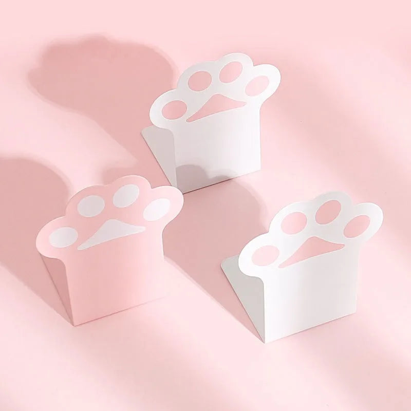 Sujetalibros con forma de pata de gato kawaii
