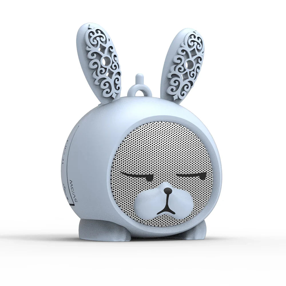 Altavoz Bluetooth portátil con forma de conejito