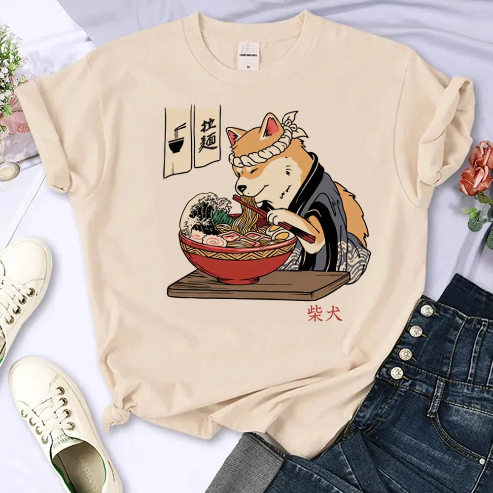 Camiseta de ramen de Shiba Inu