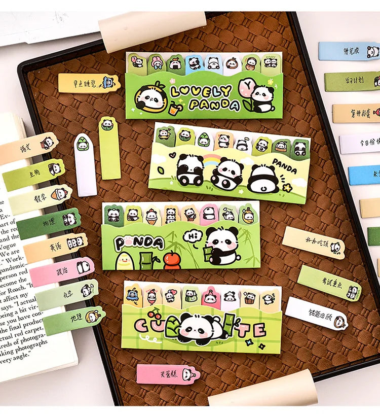 Marcapáginas de notas adhesivas Panda