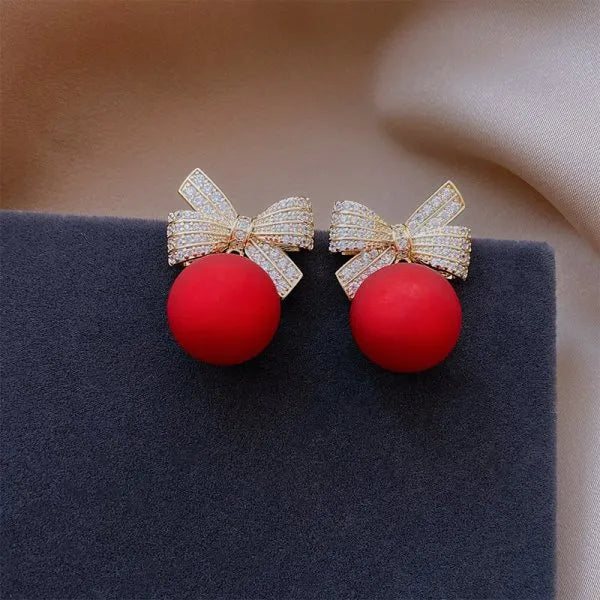Pendientes con adornos navideños