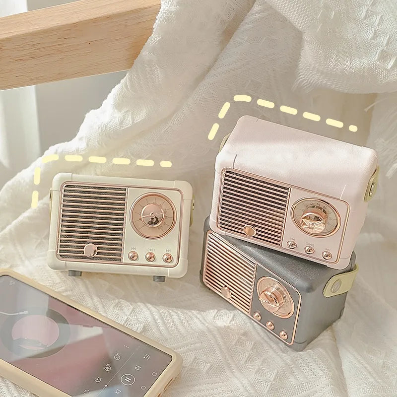 Mini altavoz Bluetooth retro