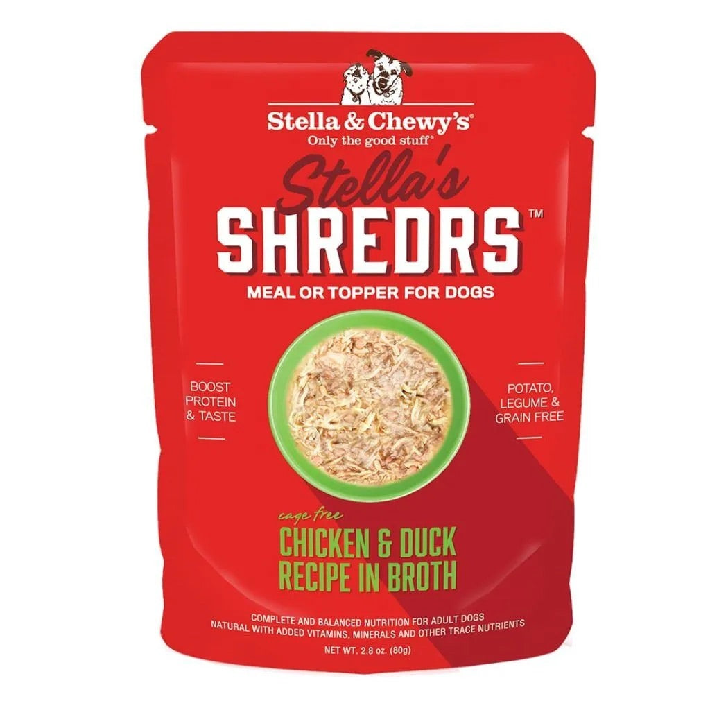 Alimento para perros Shredrs de pollo y pato de Stella & Chewy (2.8 oz)