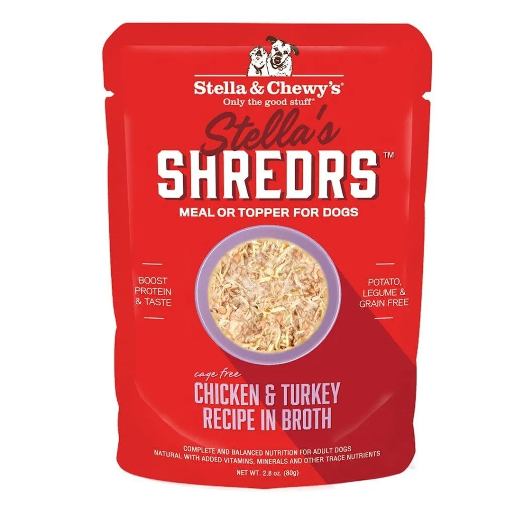 Alimento para perros Stella & Chewy's Shredrs pollo y pavo (2.8 oz)