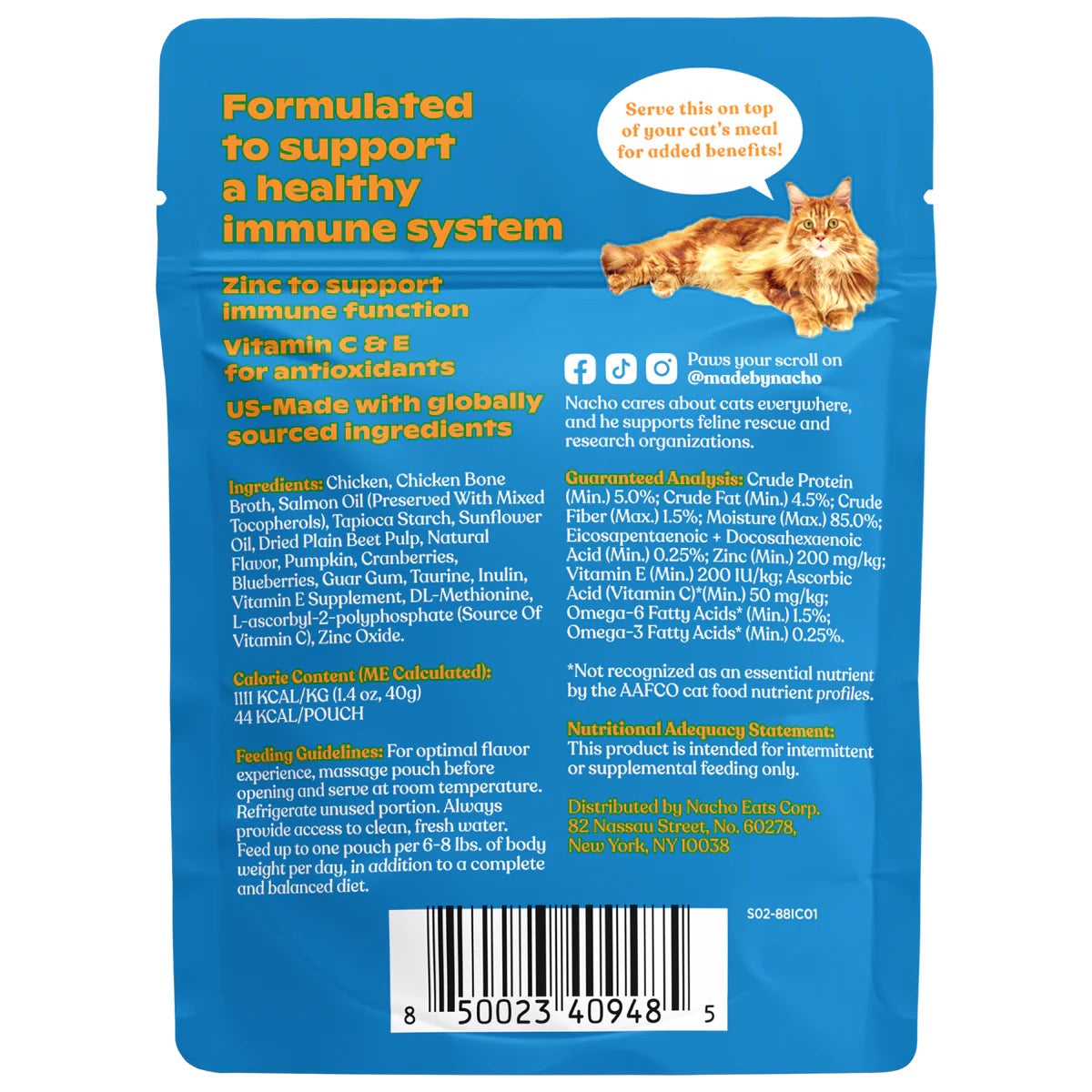 Suplemento de Nacho Chicken Immune Topper (40g)