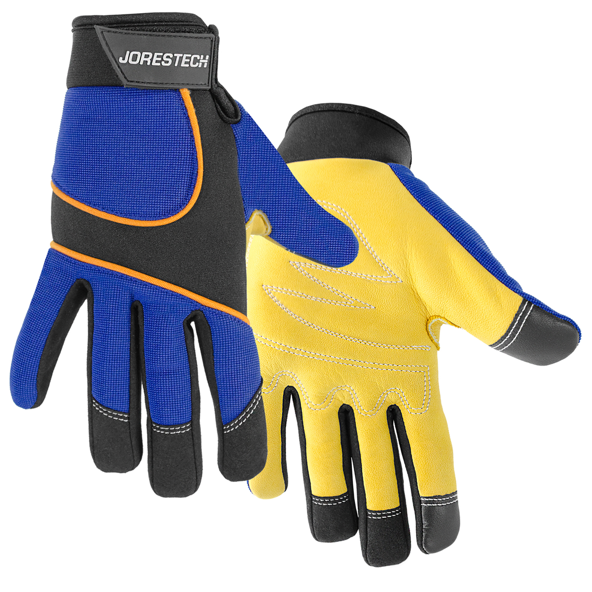Touchscreen Safety Work Gloves with Leather Palms