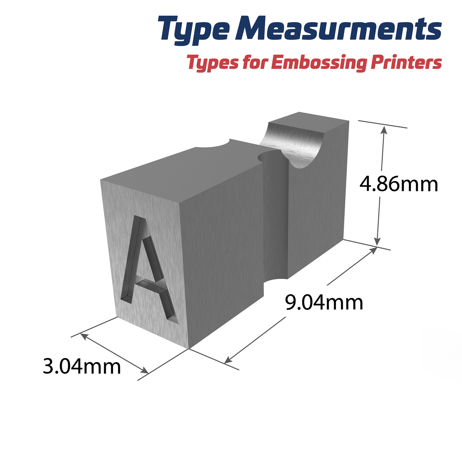 Tipos de relieve de 4,9 mm - 3