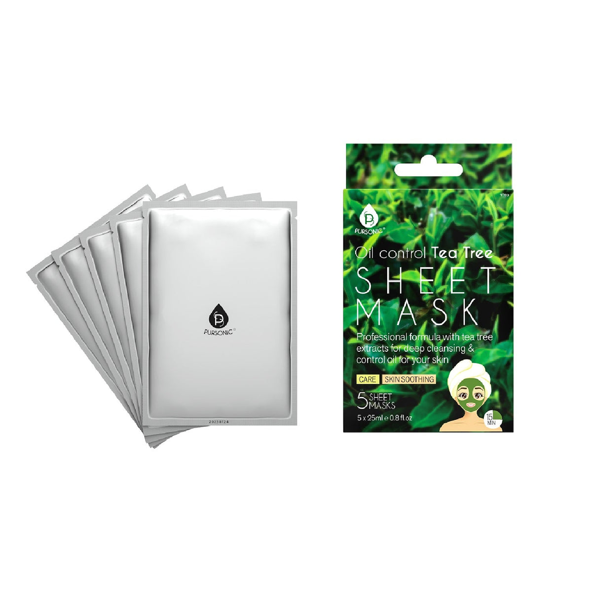 Mascarilla de hoja de árbol de té para control de grasa