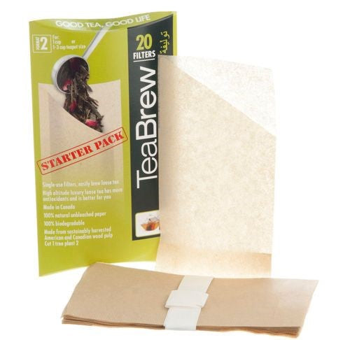 TeaBrew Biodegradable Compostable Disposable Tea Bags (20 filters)