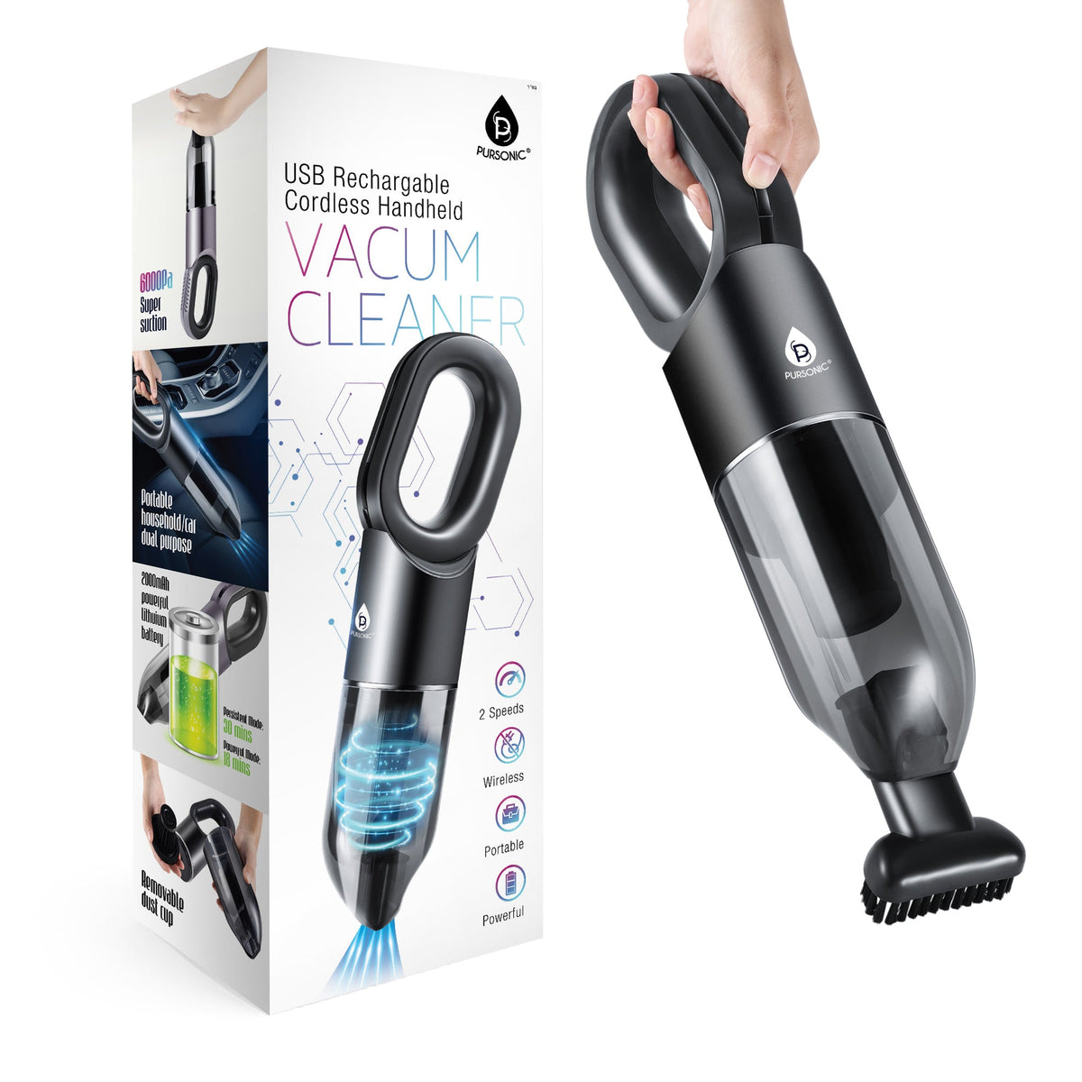 ASPIRADORA DE MANO INALÁMBRICA RECARGABLE POR USB