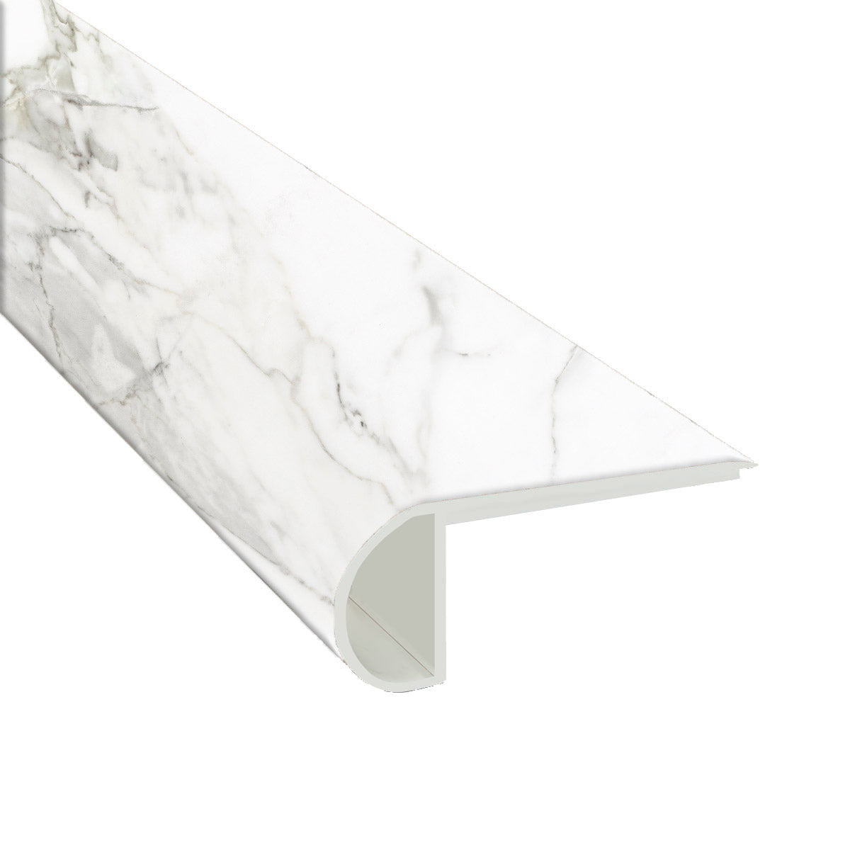 Calacatta Legend 0.75" Thick x 2.75" Width x 94" Luxury Vinyl Flush Stairnose Molding - MSI Everlife