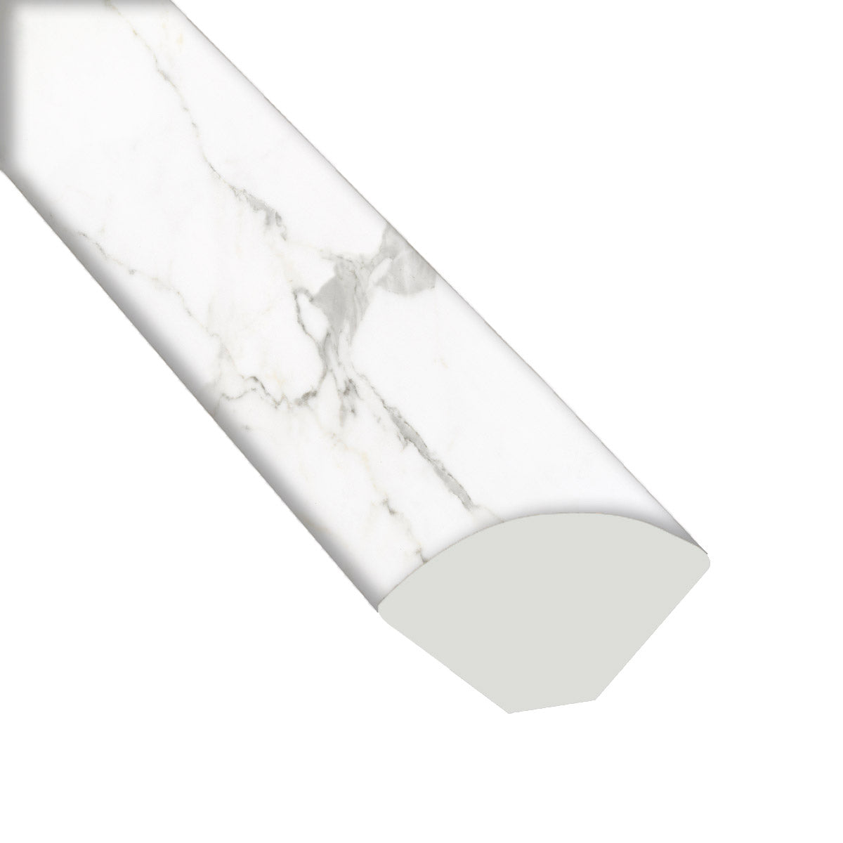 Calacatta Legend 0.75" Thick x 0.63" Wide x 94" Length Luxury Vinyl Quarter Round Molding - MSI Everlife