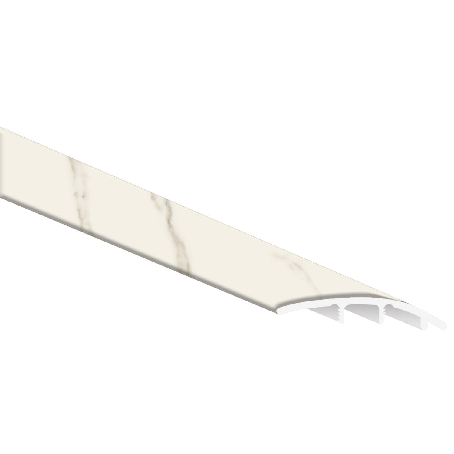 Calacatta Marbello 0.35" Thick x 1.77" Wide x 94" Length Luxury Vinyl Reducer Molding - MSI Everlife