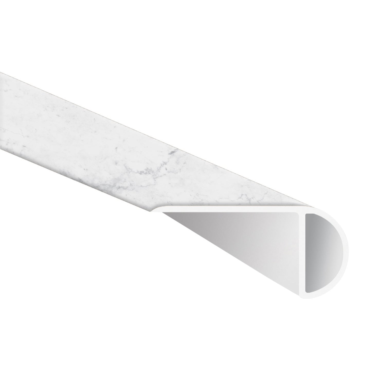 Carrara Avell 1.03" Thick x 2.23" Wide x 94" Length Luxury Vinyl Overlapping Stairnose Molding - MSI Everlife