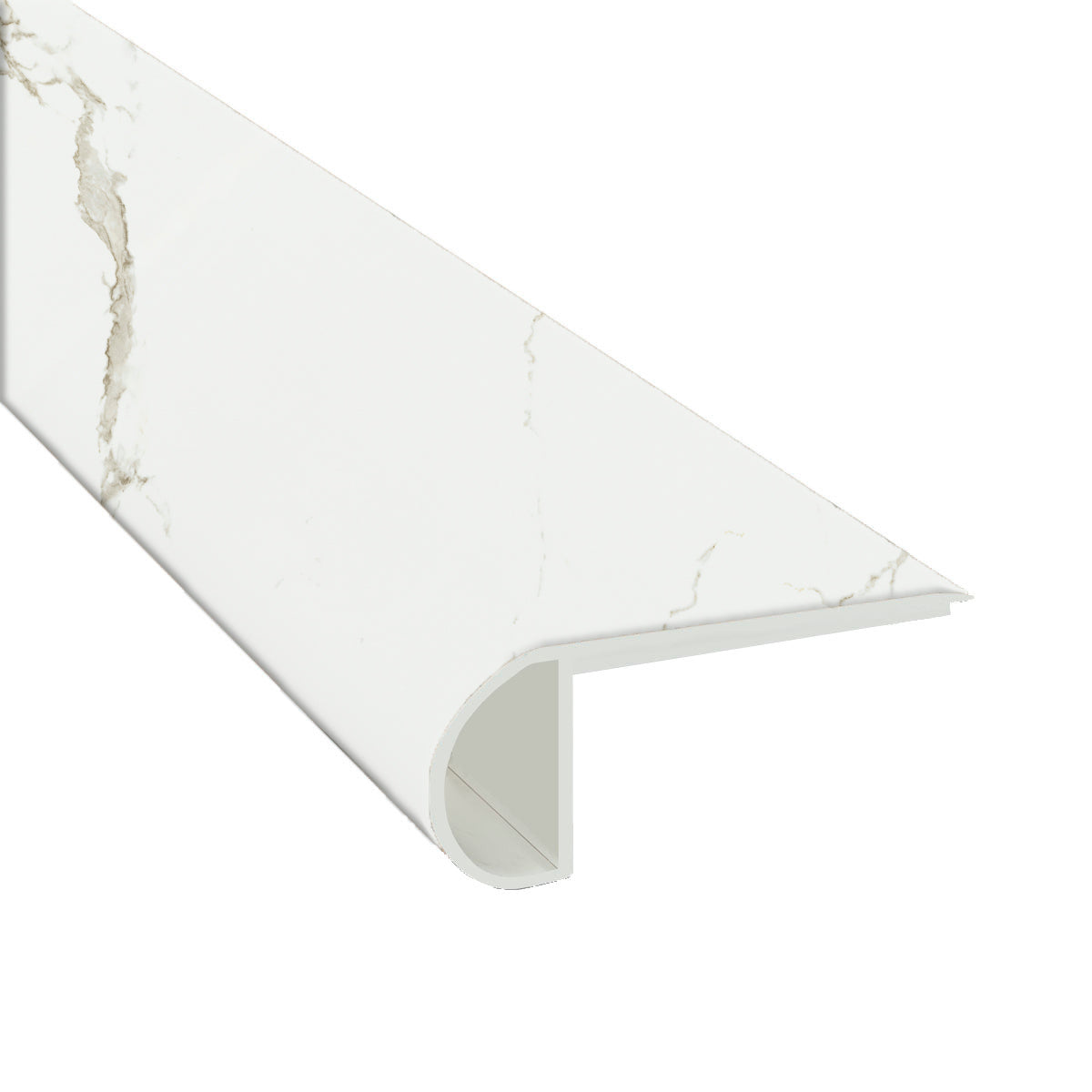 Calacatta Sera 0.75" Thick x 2.75" Width x 94" Luxury Vinyl Flush Stairnose Molding - MSI Everlife