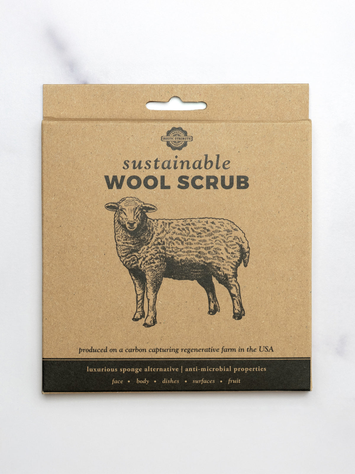 Exfoliante de lana sostenible