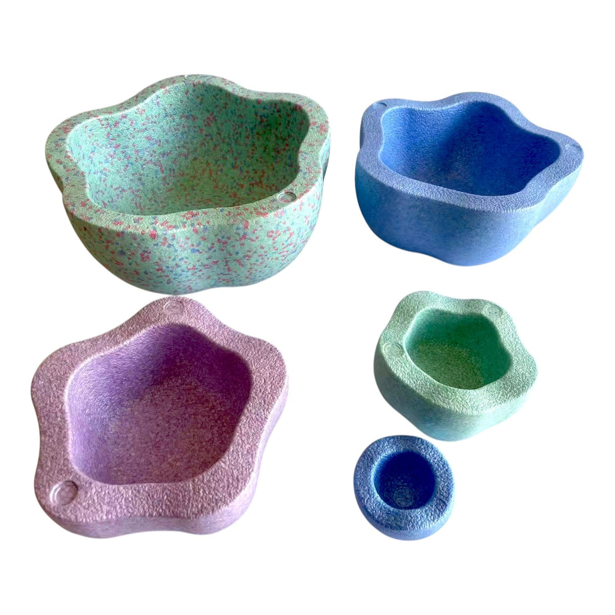 Juego de 5 piedras estrelladas anidadas en el interior 
