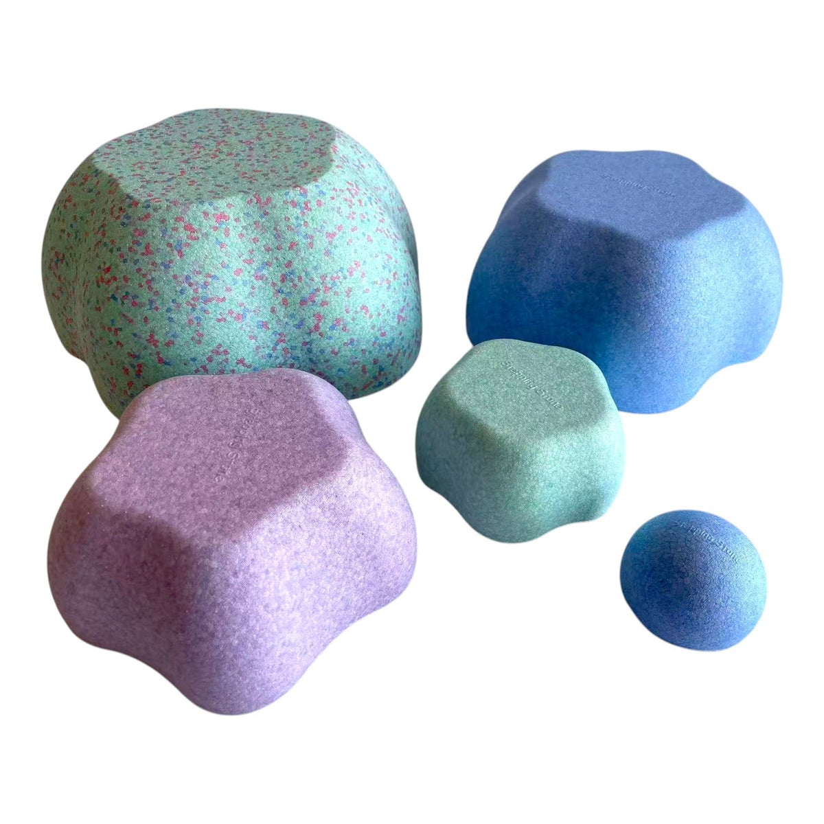 Juego de 5 piedras estrelladas anidadas en el interior 