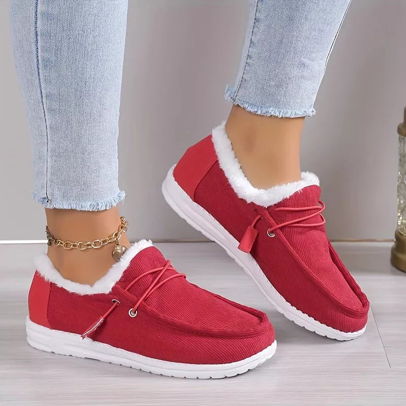 Pantuflas de pana con forro suave