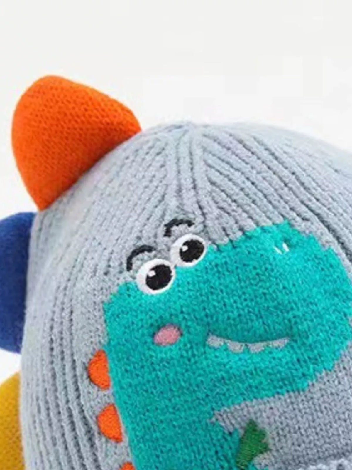Gorro de dinosaurio de punto para niños