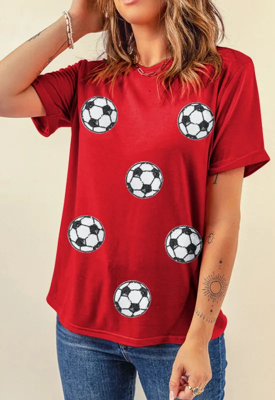 Camiseta de fútbol de manga corta y cuello redondo