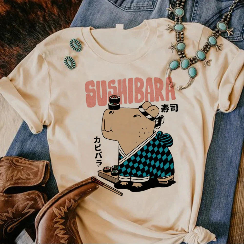 Camisetas de carpincho kawaii