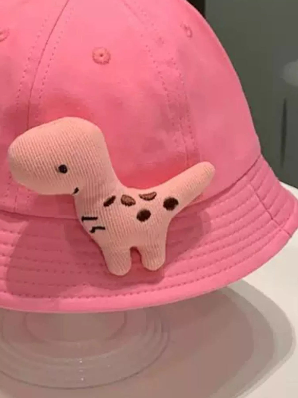 Sombrero de cubo decorativo con diseño de dinosaurios y brotes para niños