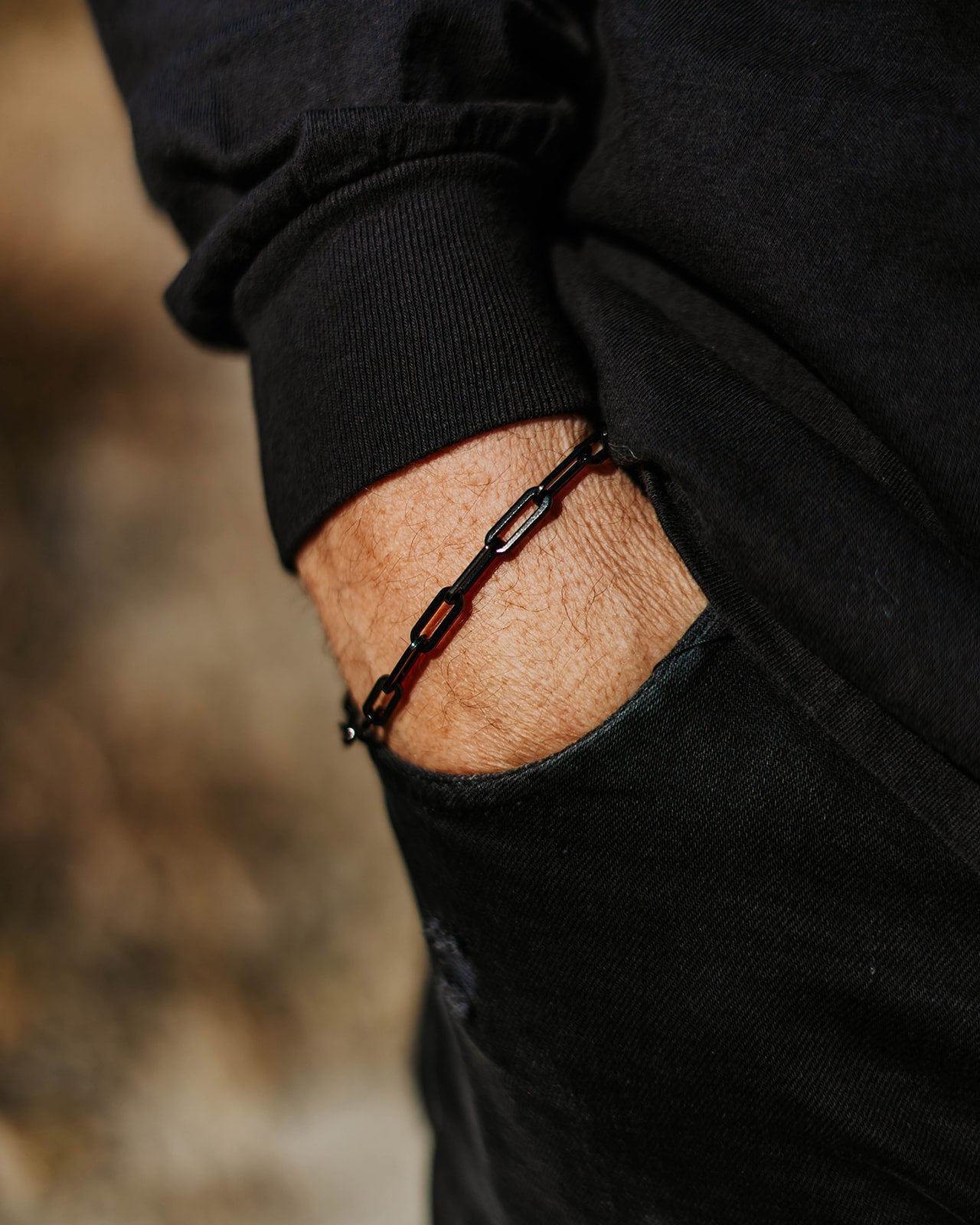 Pulsera de acero inoxidable Blackout IGWM