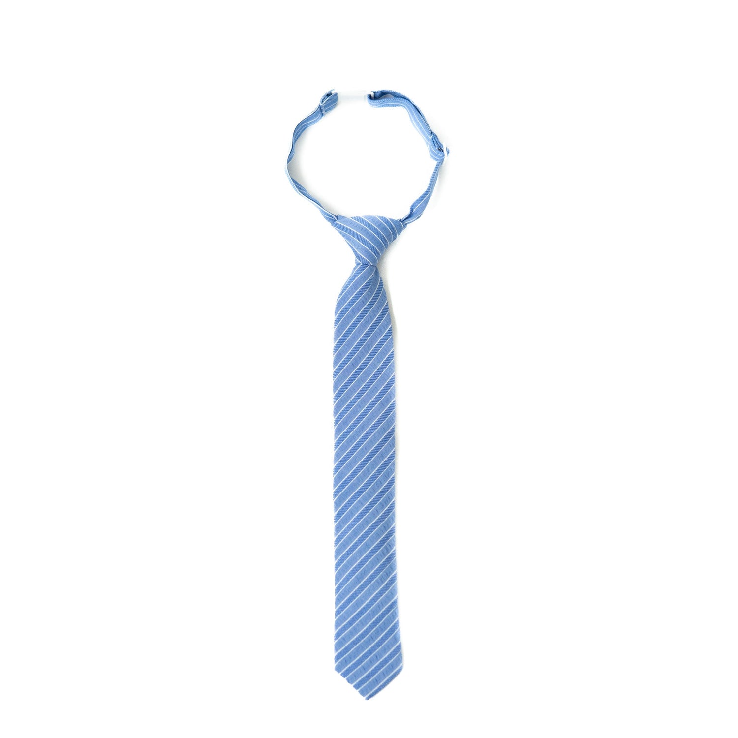 Azure Stripe Boys Tie