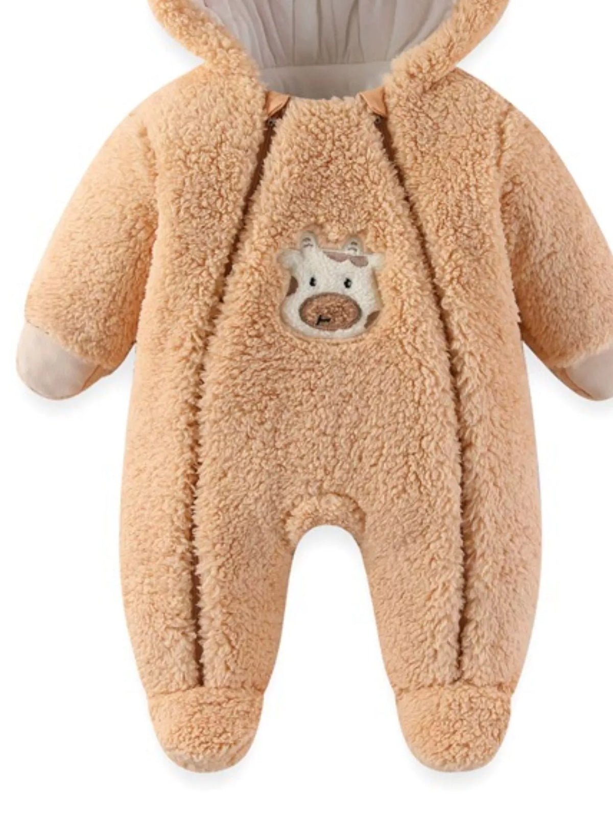 Pijama polar con capucha de conejito para bebé