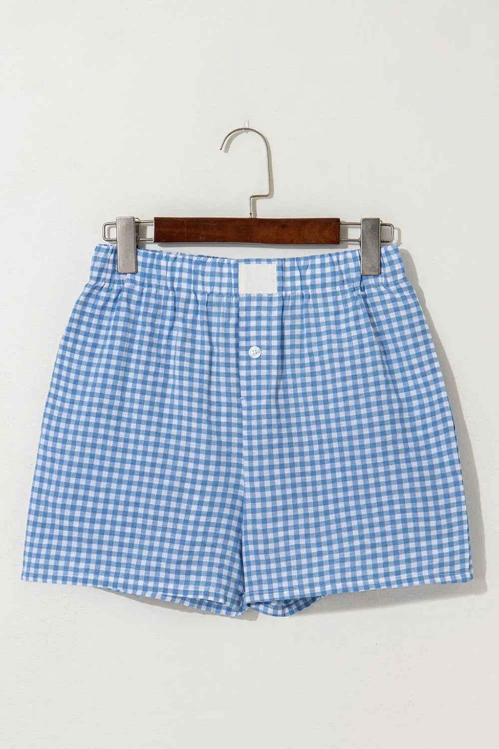 Pantalones cortos de cintura alta con cuadros vichy