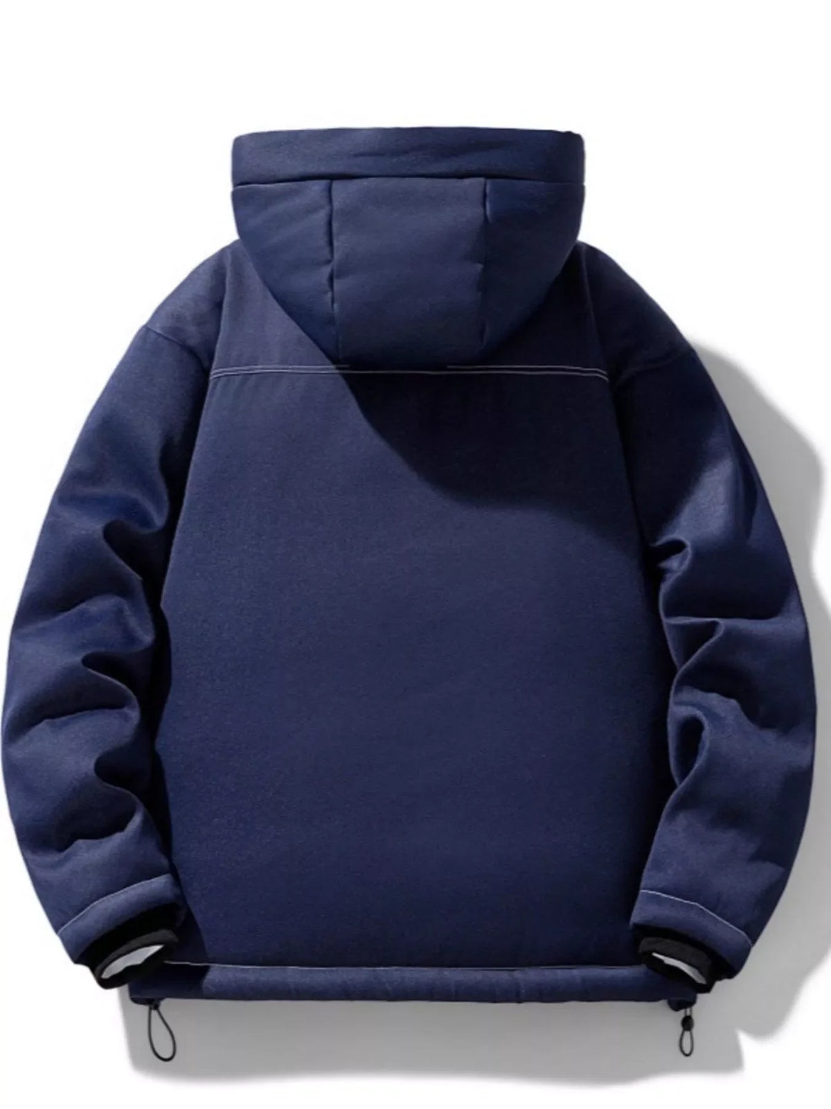 Chaqueta de plumas acolchada cálida con capucha de talla grande para hombre
