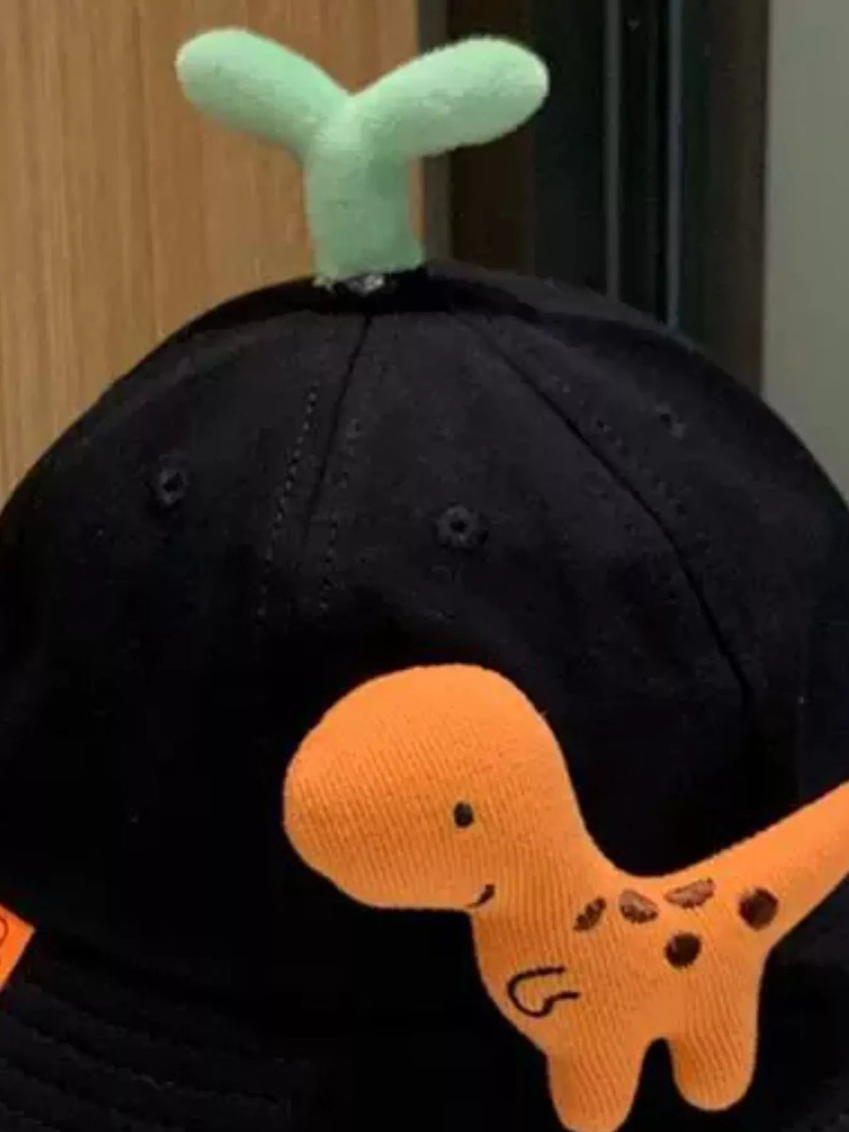 Sombrero de cubo decorativo con diseño de dinosaurios y brotes para niños