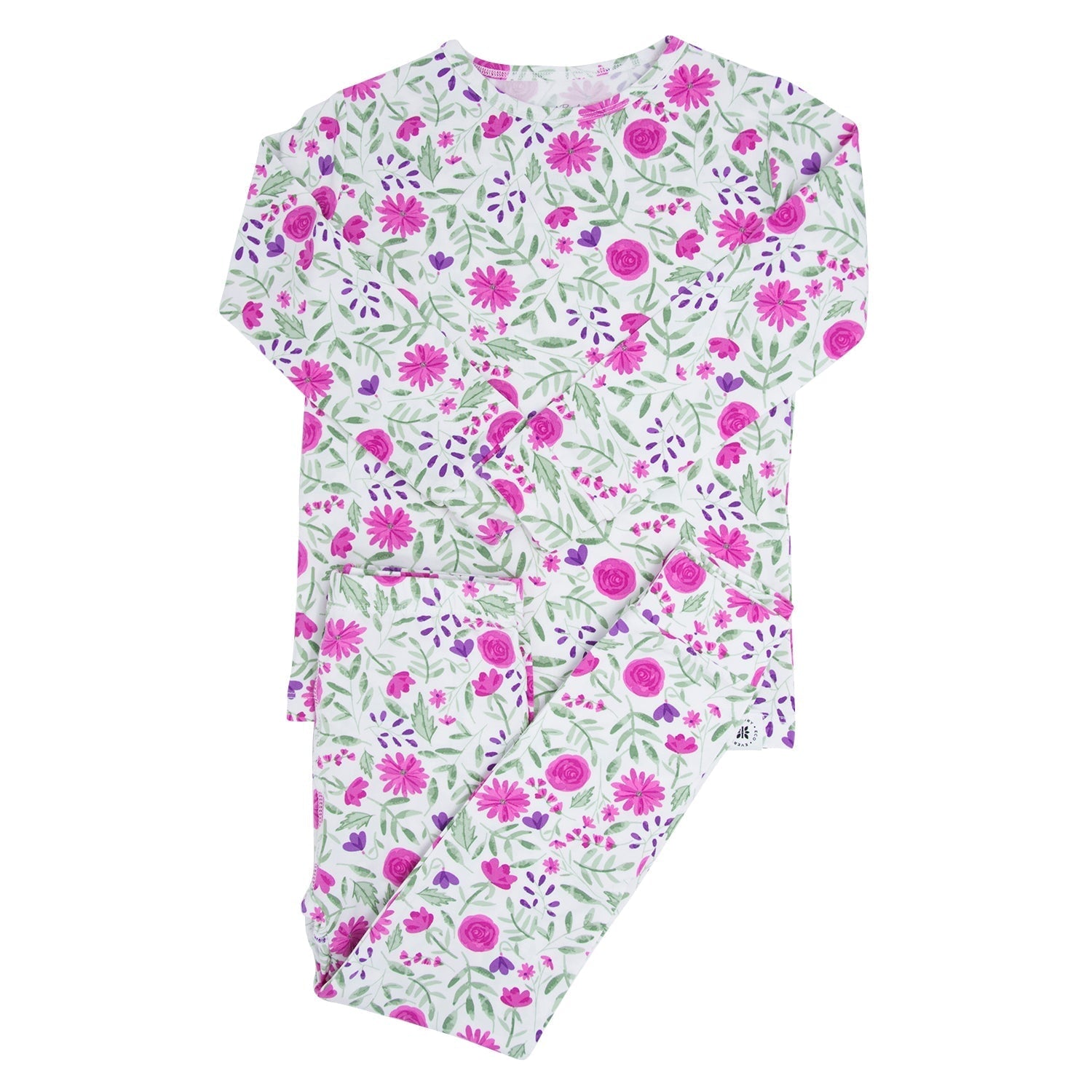 Conjunto de pijama para niño grande con flores moradas dulces