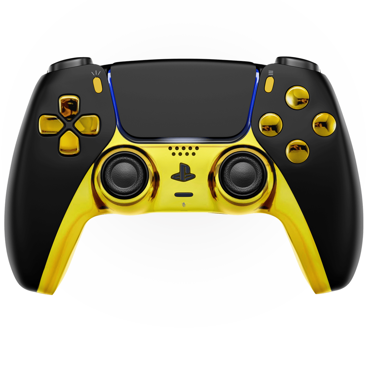 CONTROLADOR PS5 MODIFICADO PERSONALIZADO NEGRO DORADO