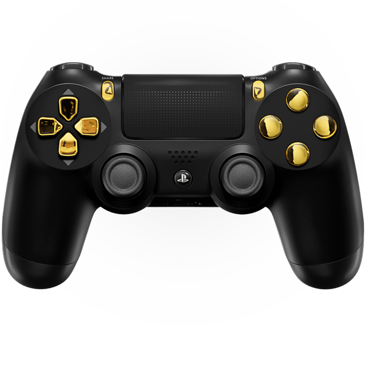 CONTROLADOR PS4 MODIFICADO PERSONALIZADO NEGRO DORADO