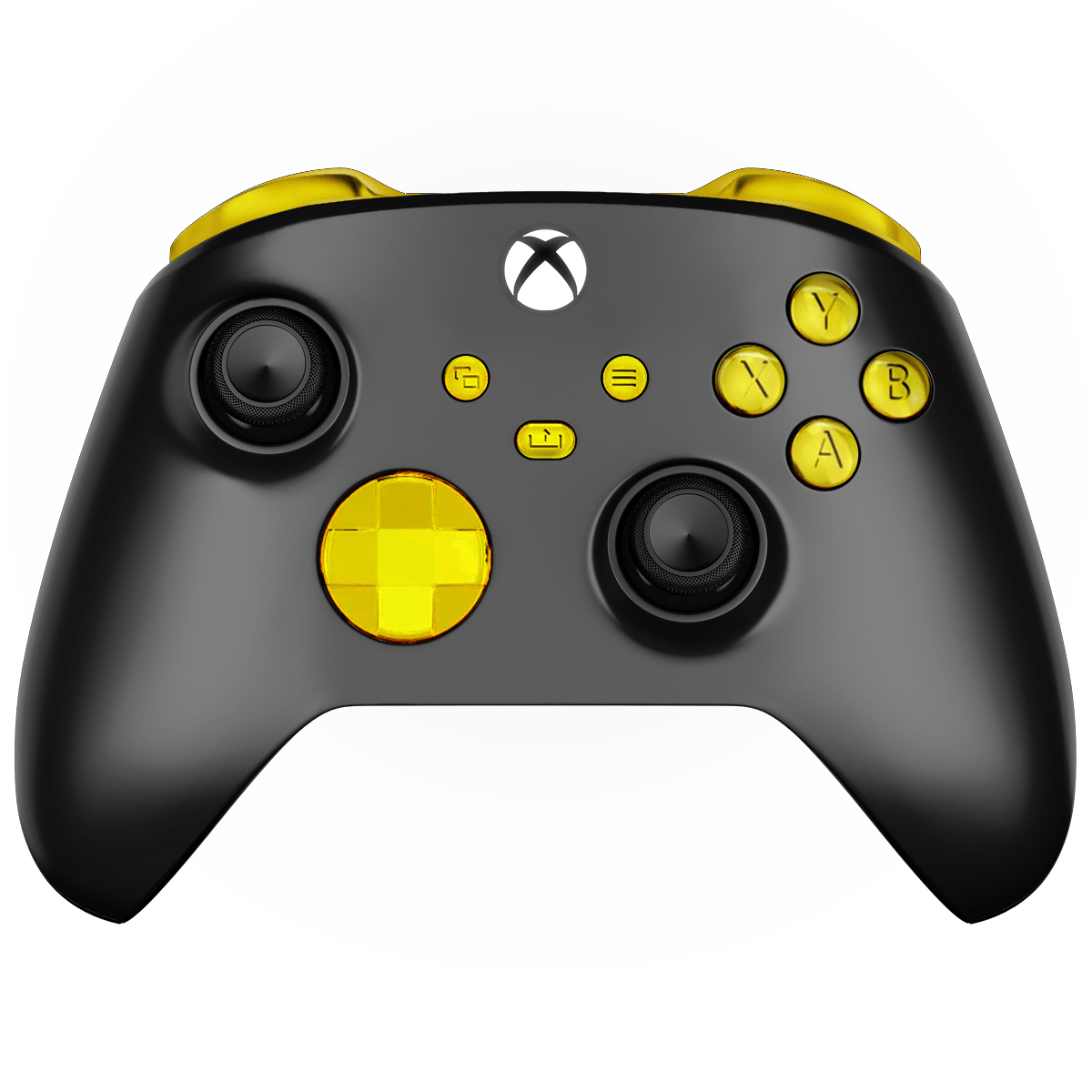 CONTROLADOR PERSONALIZADO Y MODIFICADO DE XBOX SERIES X NEGRO Y DORADO