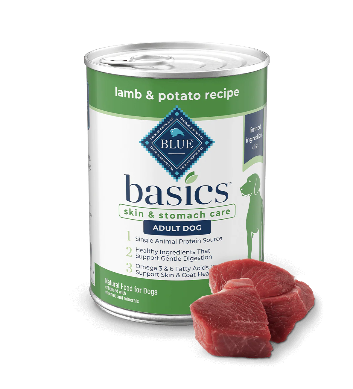Blue Buffalo Basics Adult Grain-Free – Cordero y patata Dieta de ingredientes limitados (12.5oz)