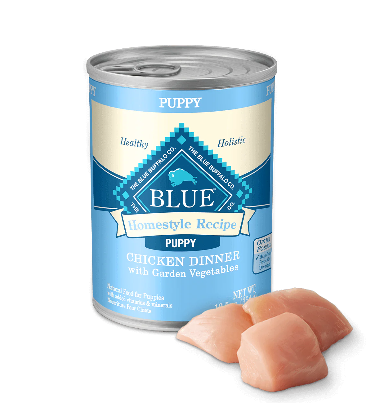 Blue Buffalo Receta Casera para Cachorros – Cena de Pollo con Verduras del Jardín (12.5 oz)