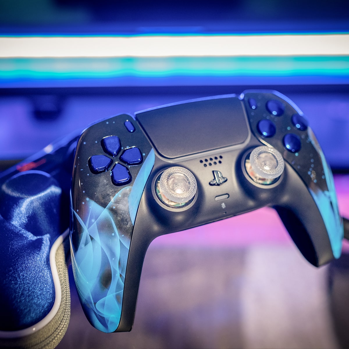 BLUE FIRE PS5 CUSTOM MODDED CONTROLLER