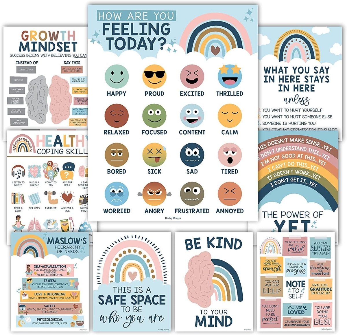 Emotional Support Kit: Boho 9 Poster Pack