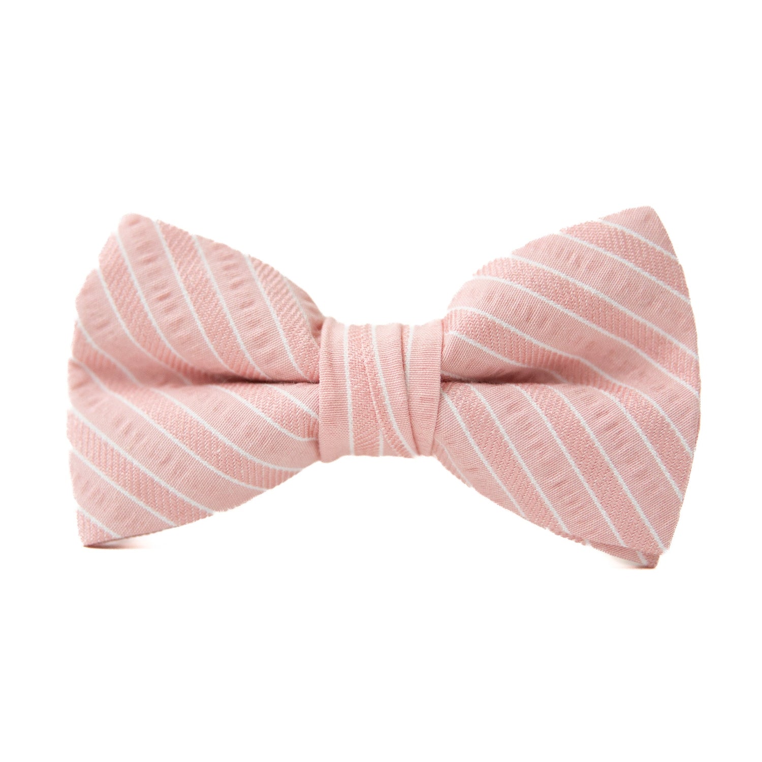 Coral Stripe Bow Tie for Boys