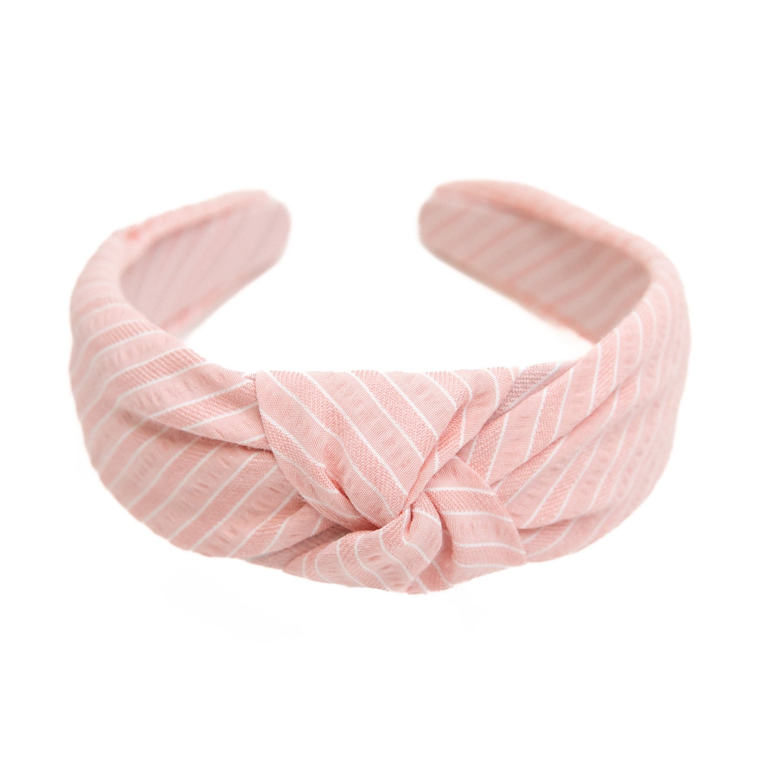 Coral Stripe Knotted Headband