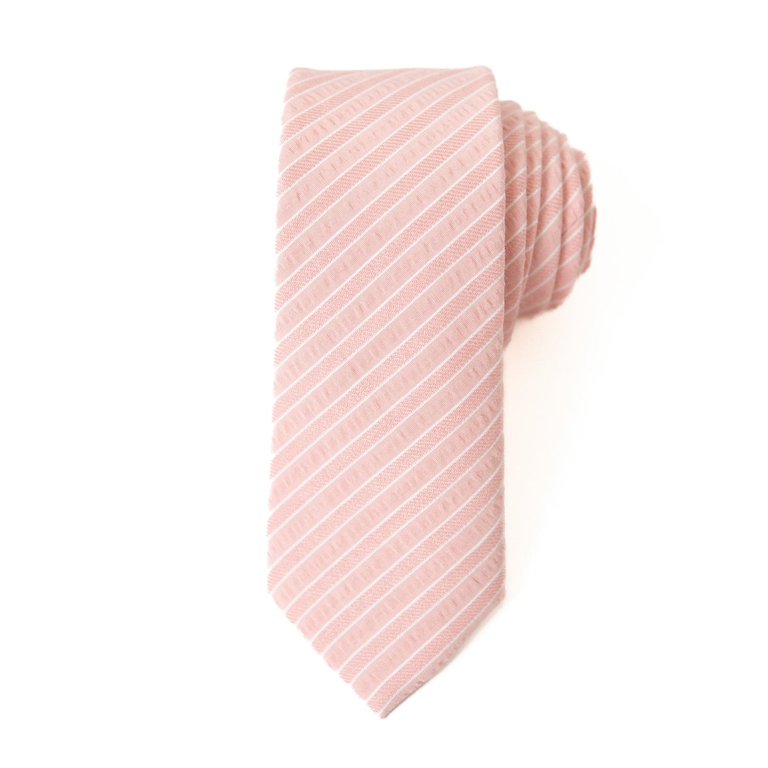 Coral Stripe Men's Tie