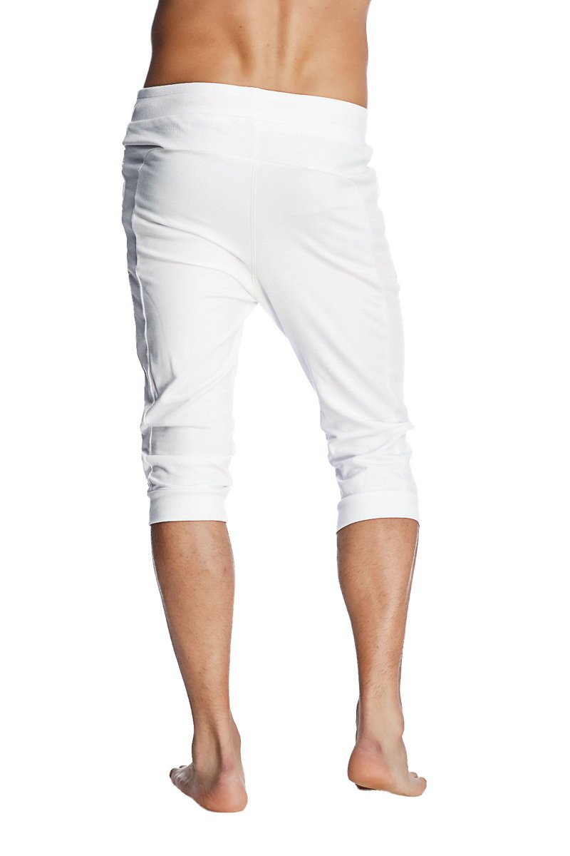 Pantalones de yoga con dobladillo (blanco liso)