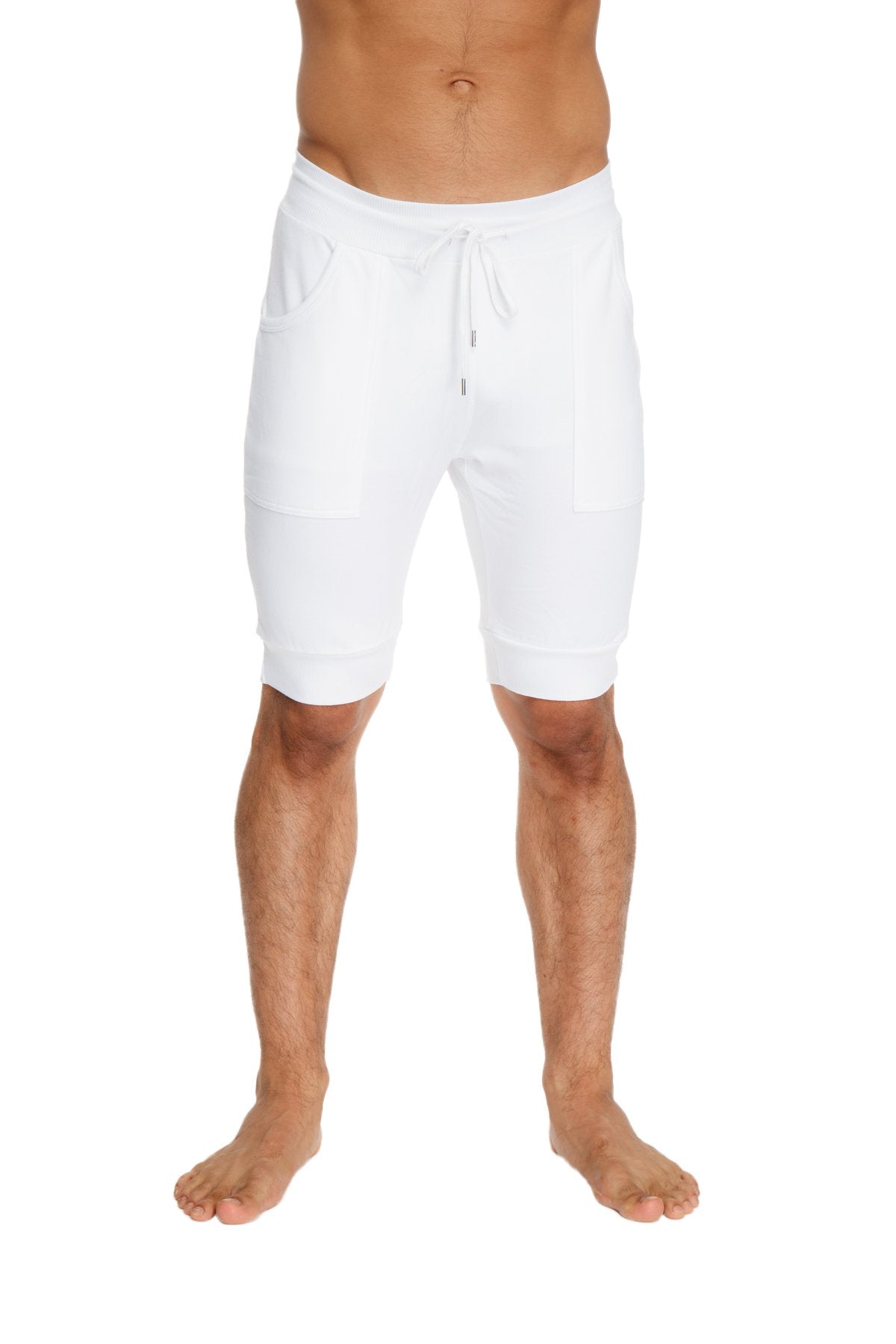 Cuffed Yoga Short (White)