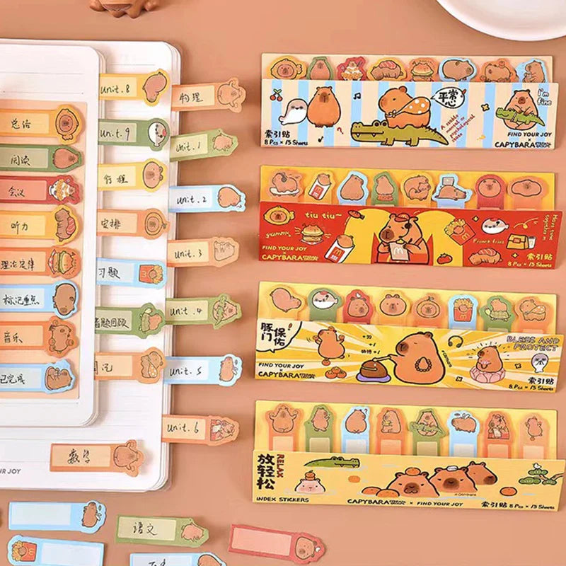 Capybara Bookmark Sticky Notes