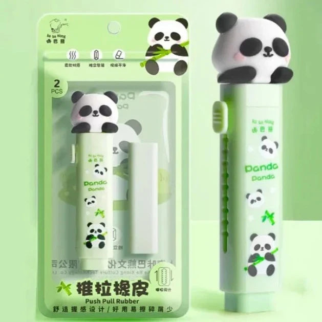 Borrador de goma con forma de panda