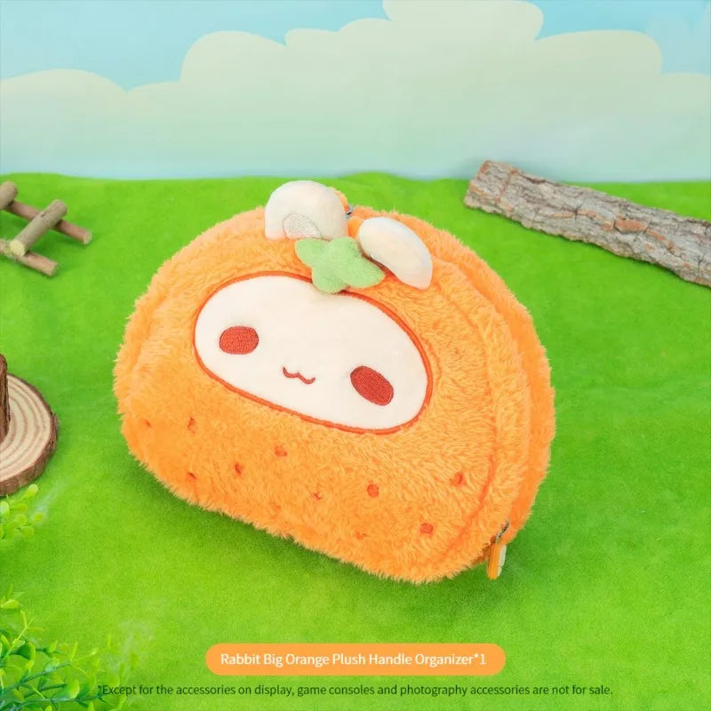 Estuche para control de juegos de conejito de peluche con forma de zanahoria