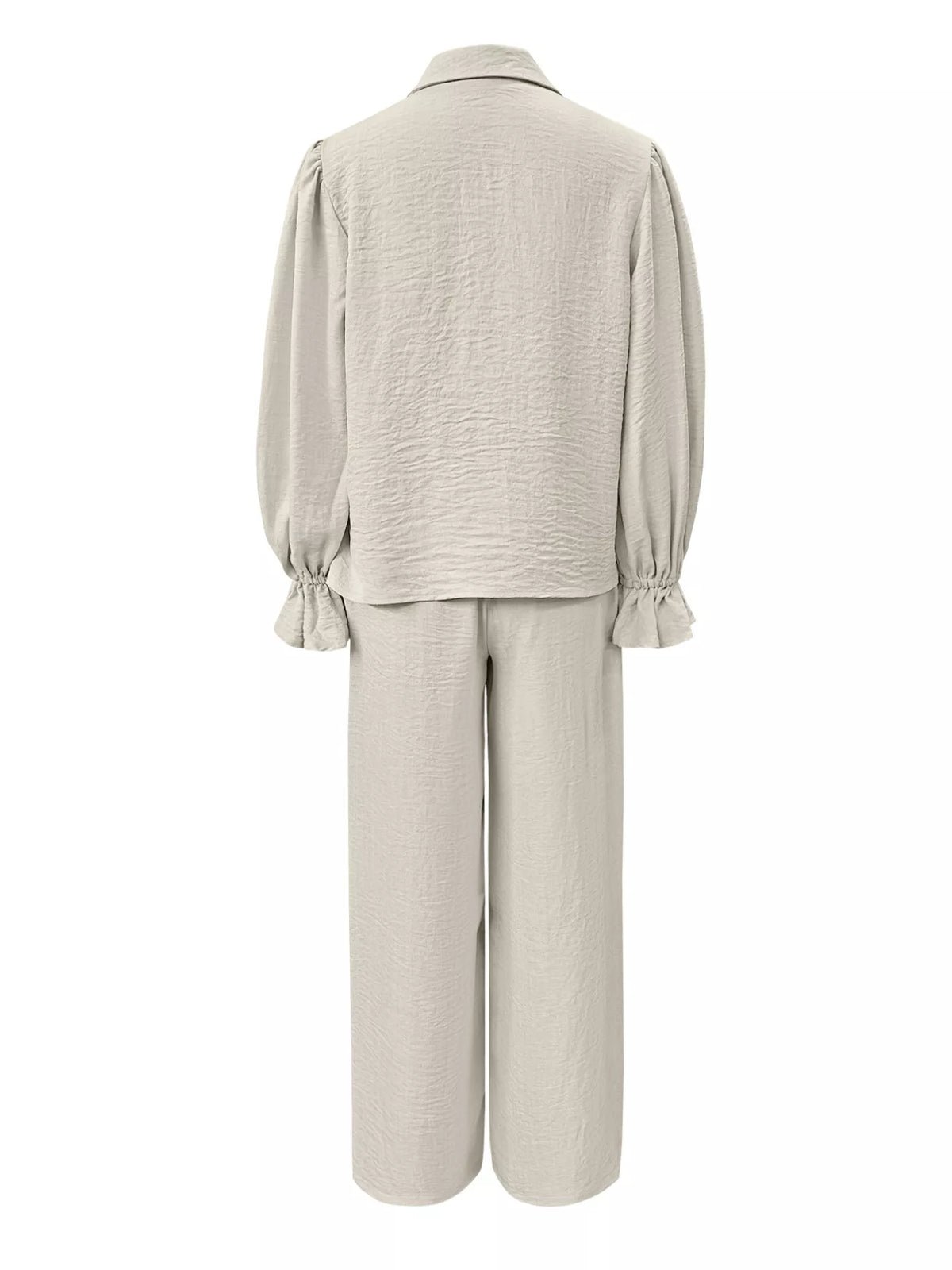 Ruffle Sleeve Shirt and Pants Set